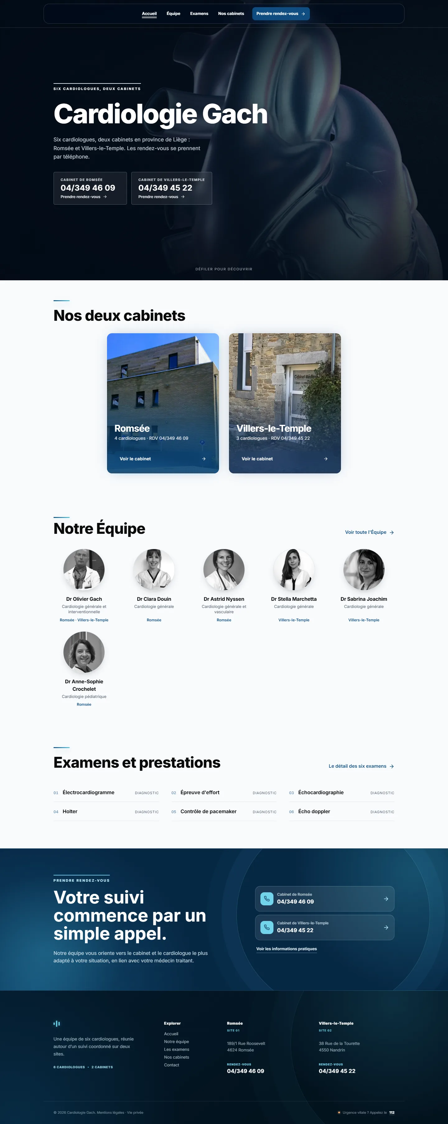 Page d'accueil de cardiologiegach.be